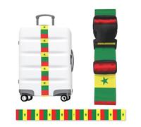 Correa de equipaje ajustable con hebilla de bandera de Senegal