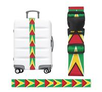 Correa de equipaje con diseño de bandera de Guyana, cinturón ajustable con hebilla