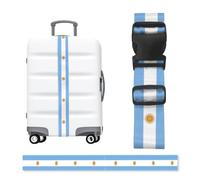 Correa de equipaje de bandera argentina, cinturón ajustable con hebilla