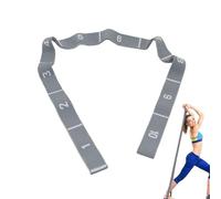 Correa de estiramiento de fitness, correa de estiramiento con trabillas, cinturón para camilla de pierna de 10 anillas, bandas elásticas para fitness, yoga, pilates, estiramientos, entrenamiento