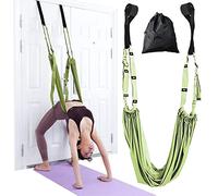 Correa de estiramiento de yoga, altura ajustable, estirador de piernas, cintura y espalda, ejercicios de flexibilidad de puerta, entrenador de tracción para rehabilitación, pilates, danza, divisiones