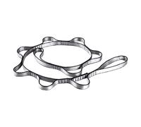 Correa de extensión ajustable para hamacas de pilates, 9 anillos, correa de nailon resistente para escalada, montañismo, pilates, cinturón de extensión