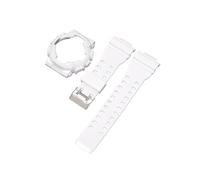 Correa de funda compatible con for Casio G-Shock GA-100/110/120 GA-140 GD-100/110/120 GLS-100 GAX-100, accesorios de correa de reloj con bisel brillante de resina TPU(White)