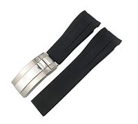 Correa de goma 20 mm de 21 mm ajuste para la correa de reloj de silicona impermeable a la submarinista de mares de Deepsea