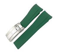 Correa de goma 20 mm de 21 mm ajuste para la correa de reloj de silicona impermeable a la submarinista de mares de Deepsea