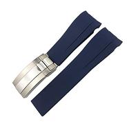 Correa de goma 20 mm de 21 mm ajuste para la correa de reloj de silicona impermeable a la submarinista de mares de Deepsea