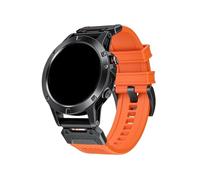 Correa de goma adecuada for Garmin Fenix5 5S 5X 6X 7Xpro 8X Correa adecuada for reloj Garmin correa de goma accesorios de reloj(Orange,22MM)