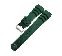 Correa de goma for reloj deportiva de silicona apta for relojes seiko water trend No. 5 abulón enlatado SBBN013 SRP601J1 SKX007K2/SKX009J1 SKX011J1 (Color : Green, Size : 22mm)