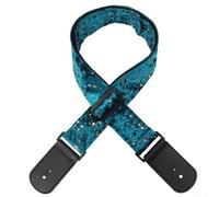 Correa de guitarra cómoda de usar con diseño de estrella vibrante, adecuada para varios instrumentos de cuerda, incluyendo mandolinas, color verde