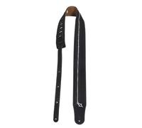 Correa de Guitarra de Cuero Suave Universal con Cremallera Punk, Diseo Ancho para Guitarras Elctricas Acsticas y Bajos, Longitud Ajustable, Fcil de Usar (Suede Negro