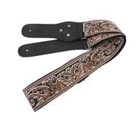 Correa de Guitarra de Estilo Vintage, Diseo Bordado, Materiales, Longitud Ajustable para Guitarras Folk Acsticas, Elctricas y Bajos (BROWN