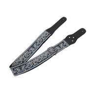 Correa de Guitarra de Estilo Vintage, Diseo Bordado, Materiales, Longitud Ajustable para Guitarras Folk Acsticas, Elctricas y Bajos (BLUE
