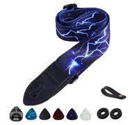 Correa De Guitarra Nylon Negro Correa Duración Ajustable Para Guitarras Acústicas Bajo Ukelele Incluye Accesorios Guitarra Principiantes Bolsillo Selección