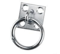 Correa de hierro para anillo para caballos, corbata estable resistente para anillo con 5 cm de diámetro interior, anclaje de montaje en pared para granero, accesorios de amarre cruzado de granero