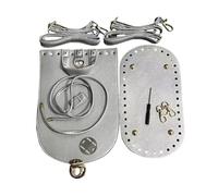 Correa de hombro ajustable de piel sintética, juego de manualidades para hacer mochilas de ganchillo hechas a mano, accesorios, mochilas, piezas de bolsa, Silver, One Size