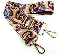 Correa de hombro ajustable marrón violeta, correas de bolsillo para cambiar, correa de bolsillo ancha con mosquetón dorado, 80-130 cm, bandolera para mujer, bolso moderno, 3,8 cm, 04