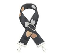 Correa de hombro ajustable para bolsos, 75-135 cm de ancho, correa de hombro con patrón de corazón, correa de bolsillo para niñas, accesorios de bricolaje, para bolsos, #12