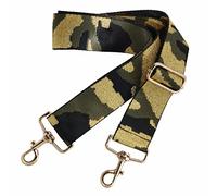 Correa de hombro ancha, correa de bolso ajustable de 2 pulgadas, multipatrón, bolsa cruzada de lona para bolso de mano unisex, bolsas cruzadas, bolsas de hombro (camuflaje verde militar)