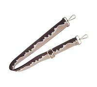 Correa de Hombro Ancha Nylon y Metal para Bolso, Ajustable | 75 a 145cm Hebilla, Color Café, para Bandoleras y Totes Anillas