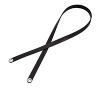 Correa de Hombro Corta de Cuero Genuino, Correa de Repuesto para modificar el Bolso,Negro-Plata,110 centímetros