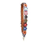 Correa de hombro cuero 105 cm ancho Flor for bolso Remache Cinturón pétalos Obag Monederos Manija Cadena Accesorios for bolsos con paneles femeninos(Blue,Black hanger)