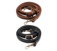 Correa De Hombro De Cuero PU para Bolso Cruzado - 2 Accesorios De Reemplazo Ajustables