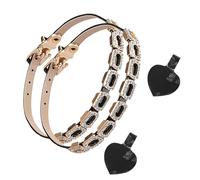 Correa de hombro desmontable | Cinta de diamantes de imitación elástica anti-suelta para dama, vestidor, Girls Style Effortlessly By Sticking It Onto Your Shoes. Its Ingen, Negro , Se référer au