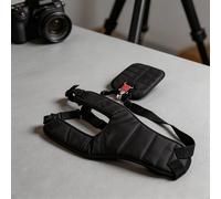 Correa de hombro doble ajustable para accesorios de cortacésped: arnés de recortadora resistente con acolchado ergonómico para cortadores de cepillo y motosierras | Negro