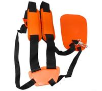 Correa de hombro doble para cepillo y desbrozadora de cuerdas, cinturón de arnés acolchado ajustable con liberación rápida para, naranja/negro