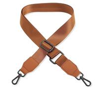 Correa de hombro para bolso de mano y portátil - Variación de color [Color del metal: Oro] - Longitud ajustable 89-142 cm - Ancho 3,8 cm - Correa de hombro de repuesto para bolso de portátil, marrón
