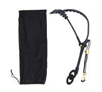 Correa de Hombro para Saxofón Cinturón de Saxofón de Doble Hombro de Cuero Ajustable con Gancho de Presión de Metal Soporte Giratorio de 360 grados para Flauta de Saxofón