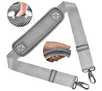 Correa de Hombro Universal ZINZ 58", para Cámara, Equipaje, Bolsa Deportiva y Duffel, Ajustable con Gancho Giratorio,Gris