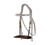 Correa de la nariz de cuerda cubierta con cuero marrón completo