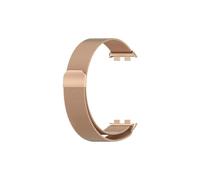 Correa de lazo milanés apta for Honor Band 9 pulsera de acero inoxidable pulsera de Metal apta for Huawei honor band 9 banda de repuesto(Rose Gold)
