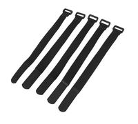 Dilwe Correa de Lazo para Bicicleta, 5 Piezas/Juego de Bridas para Cables de Bicicleta Bomba de cinturón Correa Ajustable de Nylon Manillar Correas de Lazo(Negro)