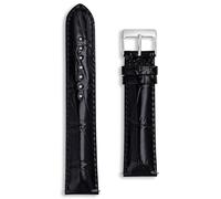 Correa de liberación rápida con patrón de cocodrilo, 18 mm, 20 mm, 22 mm, negro y marrón, correa de reloj de piel de cocodrilo en relieve, alto brillo, pasadores de barra de resorte de ajuste rápido