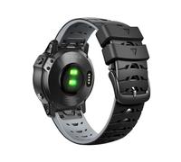 Correa de liberación rápida de silicona de 22mm for Garmin Fenix8 47mm Fenix 7 instinto 2 Fenix6 Pro GPS Forerunner 945 MARQ serie(Black grey,For Fenix E 47mm)