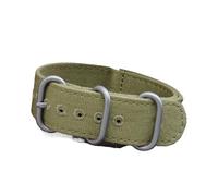 Correa de lona compatible con Citizen Seiko Water Ghost Eco-Drive Sao Orange, correa tejida for reloj, for deportes al aire libre(Army Green silver,22mm)
