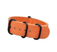 Correa de lona compatible con Citizen Seiko Water Ghost Eco-Drive Sao Orange, correa tejida for reloj, for deportes al aire libre(Orange-Black,24mm)