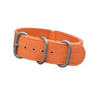 Correa de lona compatible con Citizen Seiko Water Ghost Eco-Drive Sao Orange, correa tejida for reloj, for deportes al aire libre(Orange-Silver,26mm)