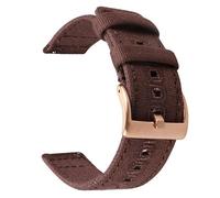 Correa de lona trenzada de 18 mm, 20 mm, 22 mm, correa clásica de 40 mm, 44 mm y 46 mm y pulsera de liberación rápida de 42 mm(Brown-RoseGold,18mm)