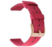 Correa de lona trenzada de 18 mm, 20 mm, 22 mm, correa clásica de 40 mm, 44 mm y 46 mm y pulsera de liberación rápida de 42 mm(Red-RoseGold,20mm)