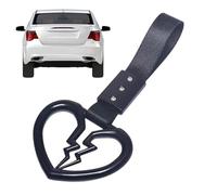 Correa de mango de coche, colgante de corazón roto de ABS, anillo de agarre decorativo, accesorio interior para colgar | Elegante decoración de advertencia de parachoques trasero para autobús, metro