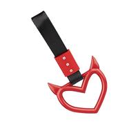 Correa de mano para coche, diseño de corazón de diablo, correa de mano para interior de coche, fác instalación, anillo de mango de corazón de diablo para SUV, varios vehículos
