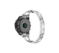 Correa de Metal apta for Garmin Fenix 7s 6s Pro 5s Plus 20mm, pulsera de ajuste rápido for mujer, pulsera de joyería de acero inoxidable (Color : Silver, Size : Fenix 5s 5splus)