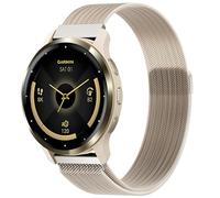 Correa de metal de 18 mm compatible con Garmin Venu 3S / Venu 2S / Vivoactive 4S / Vivomove 3S / Forerunner 265s/255s, correas de repuesto de metal de acero inoxidable de liberación rápida para