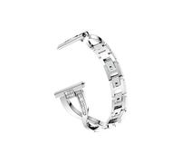 Correa de Metal de 18mm, 20mm y 22mm for mujer, pulsera apta for reloj Garmin Vivoactive 4 4S/Venu 3 3S/2 2S/Plus/SQ Diamond Belt (Color : Silver, Size : For Vivoactive 4)