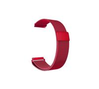 Correa de Metal de 18mm, 20mm y 22mm for reloj Garmin Vivoactive 3, 4, 4s, compatible con Venu 2, 2s, 3s SQ Forerunner 645, pulsera Milanese Loop (Color : Red, Size : 20mm)