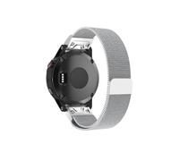 Correa de Metal de 26, 22 y 20mm apta for Garmin Fenix 6S 6X 6 Pro Fenix 5X 5 5S 3HR correas de bucle milanesas pulsera de acero inoxidable de liberación rápida (Color : Silver, Size : 22mm(Feni