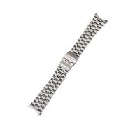 Correa de Metal de acero for buceo de 22mm compatible con for Casio Duro Mdv107-1A MDV106-1A Marlin reloj pulsera piezas de repuesto(Silver-medium)